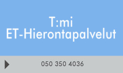 T:mi ET-Hierontapalvelut logo